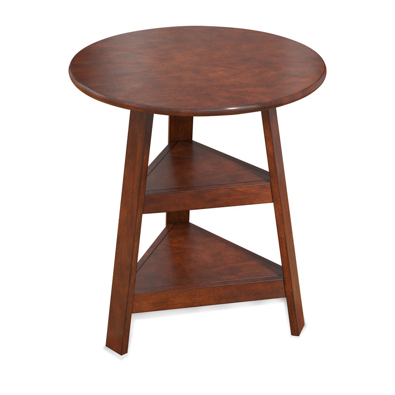 Table d'appoint avec rangement, Brun