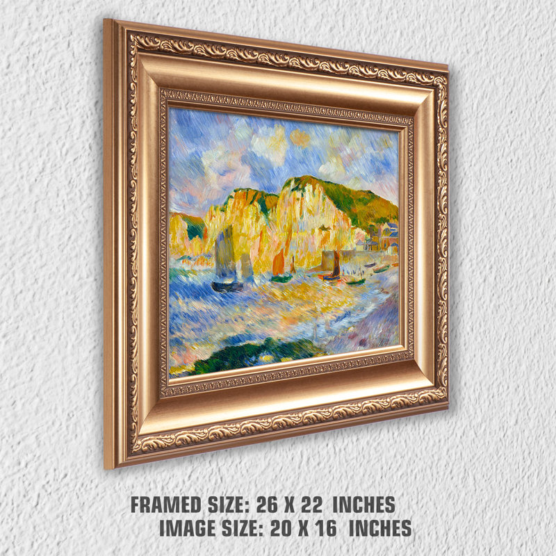 "Mer et falaises" par Pierre-Auguste Renoir, H 22 po x l 26 po