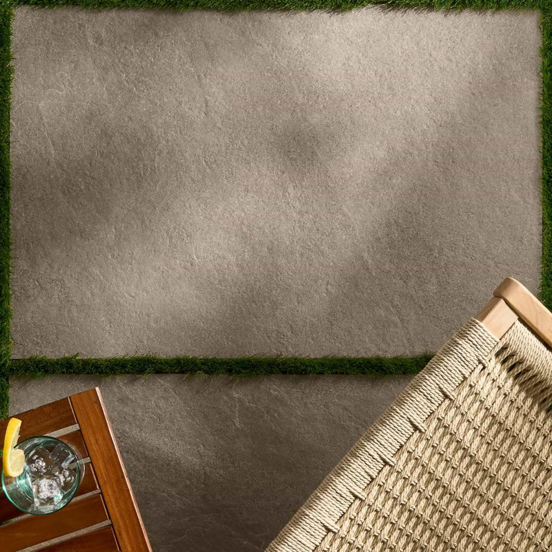 Era 24x36 Matte Limestone Look Porcelain Paver, Caramel Brown