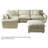 Upholstered 5 Piece Sectional Sofa Cloud Couch With Movable Ottoman-1996525939