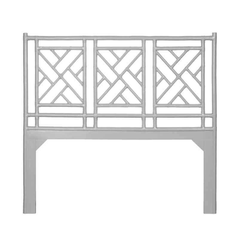 Chippendale Open-Frame Bed, Light Gray, Full
