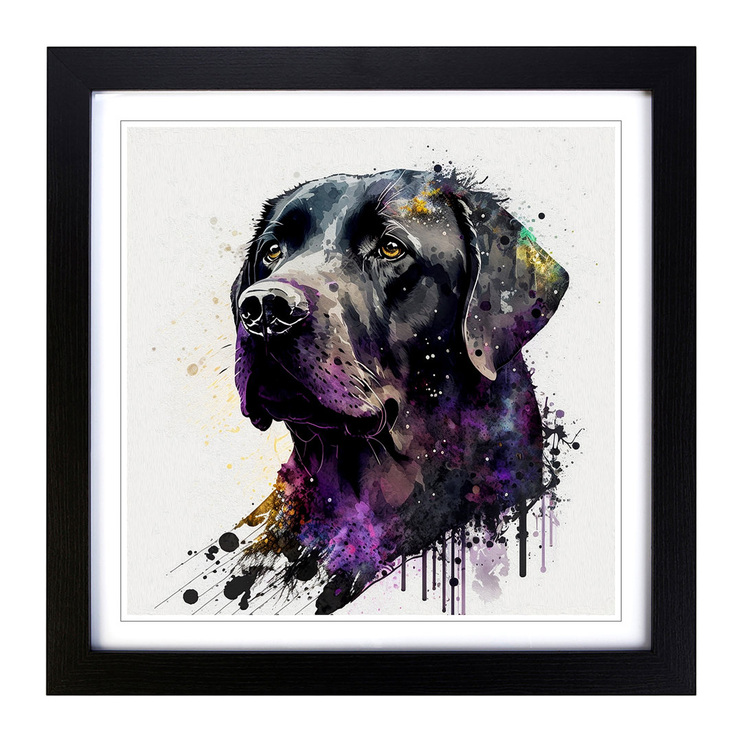 Labrador Retriever Splatter - Framed Print