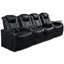 Fauteuil inclinable électrique de 124,4 po pour 4 personnes avec nappa de grain supérieur, relaxation entièrement réglable, charge intelligente, éclairage à DEL RVB dynamique, CAFÉ-1384217802