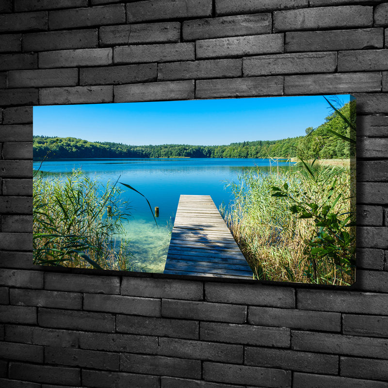 Pier At The Lake - Wrapped Canvas Print