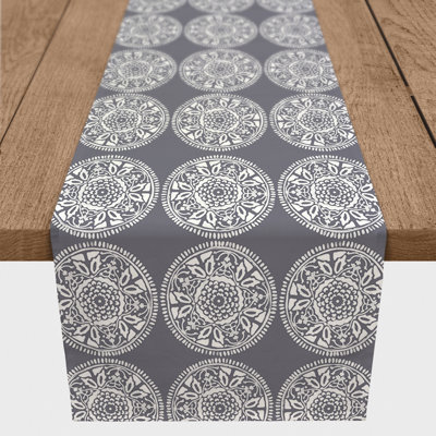 Adelya Rectangle Damask Polyester Table Runner