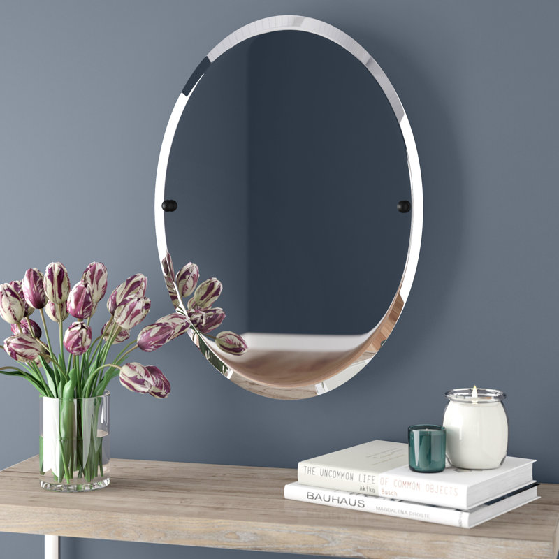 Gober Metal Wall Mirror, Matte Black
