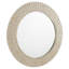 Estriada Round Solid Wood Beveled Mirror