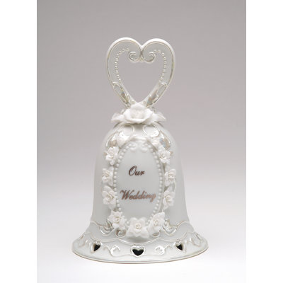 Cloche en porcelaine fine « Notre mariage » - 16,5 cm de hauteur