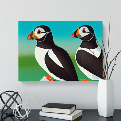 XXX-H1022-WF-7219X Puffin Birds Vol.2 - Wrapped Canvas Print