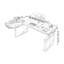Bureau debout électrique en L à hauteur ajustable, bureau d'ordinateur d'angle pour bureau à domicile moderne avec plateau en grain de bois-620410266-620410469