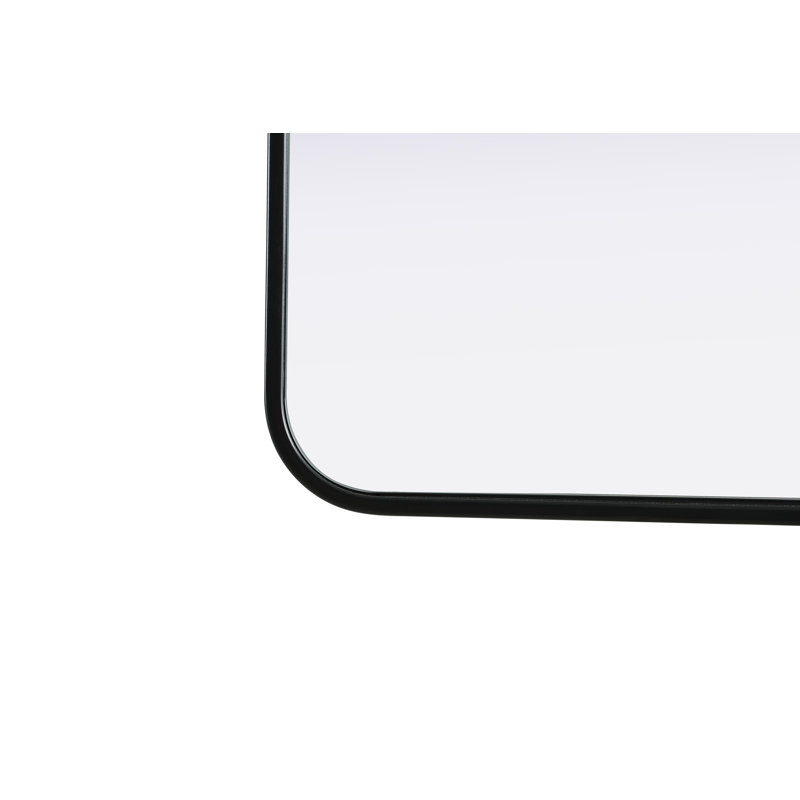 Erath Contour Metal Mirror, 30" x 20", Black
