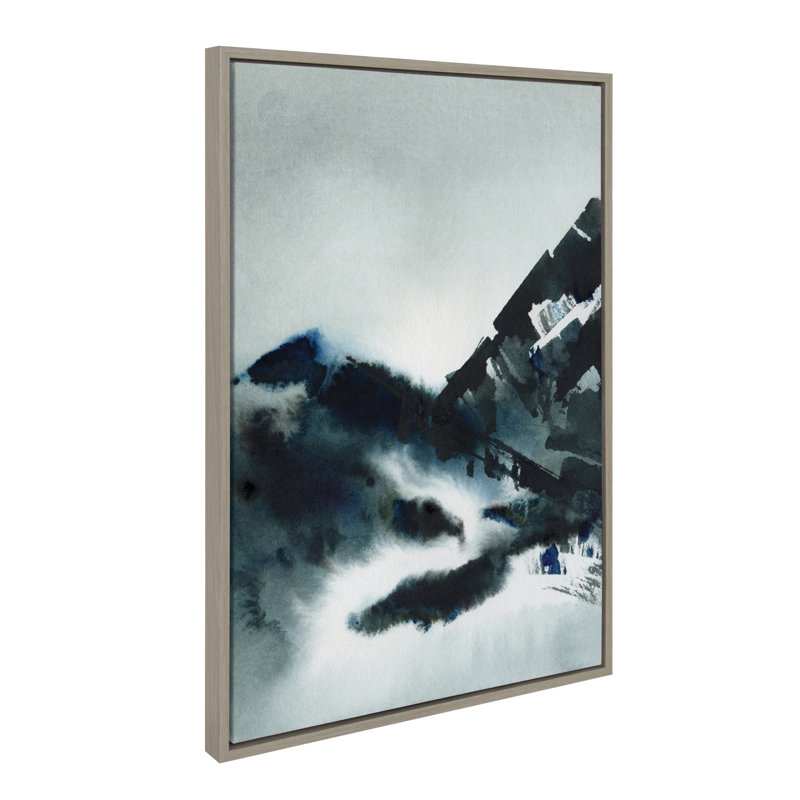 «Close Your Eyes and Rappel 4» par Maja Mitrovic de Makes My Day Happy, reproduction d'art sur toile encadrée, Toile grise