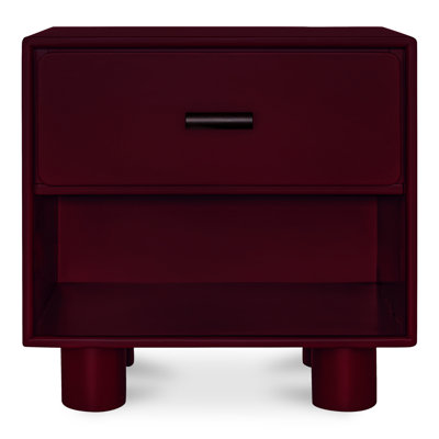 Table de chevet Jolene - rouge foncé