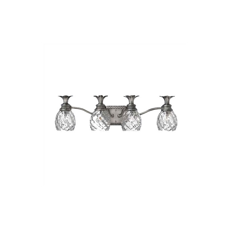 Plantation 4-Light Vanity Light, Polished Antique Nickel