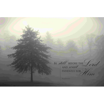 «Be Still Before Lord», peinture sur toile tendue