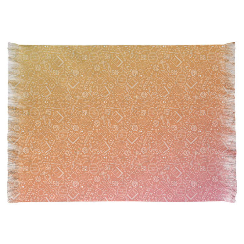 Tapis jaune/orange/rouge dégradé rpg Mcguigan, Non
