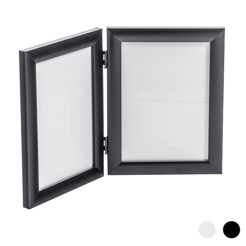 Nicola Spring - Folding 2 Photo Frames, Black