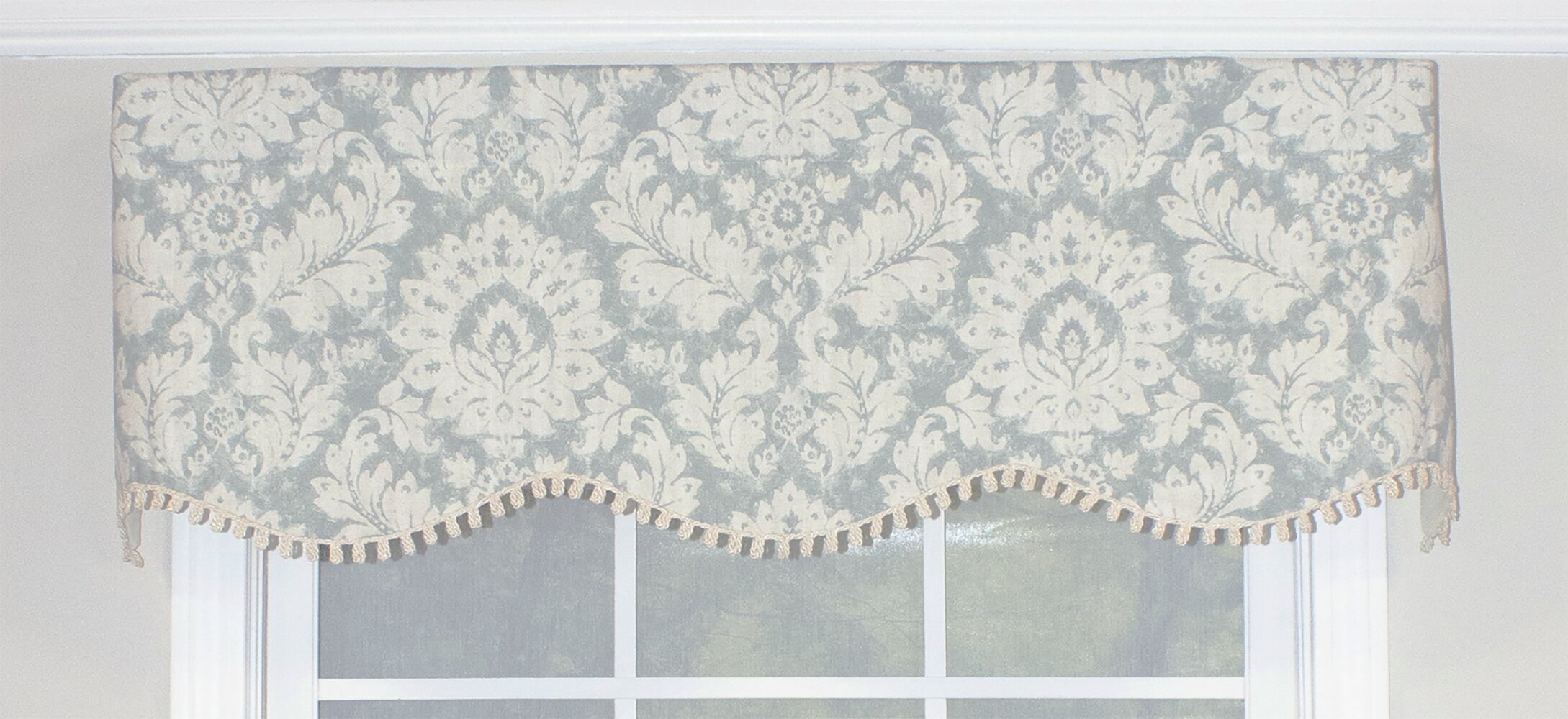 Darby Home Co Remigio Damask Cotton Scalloped 50