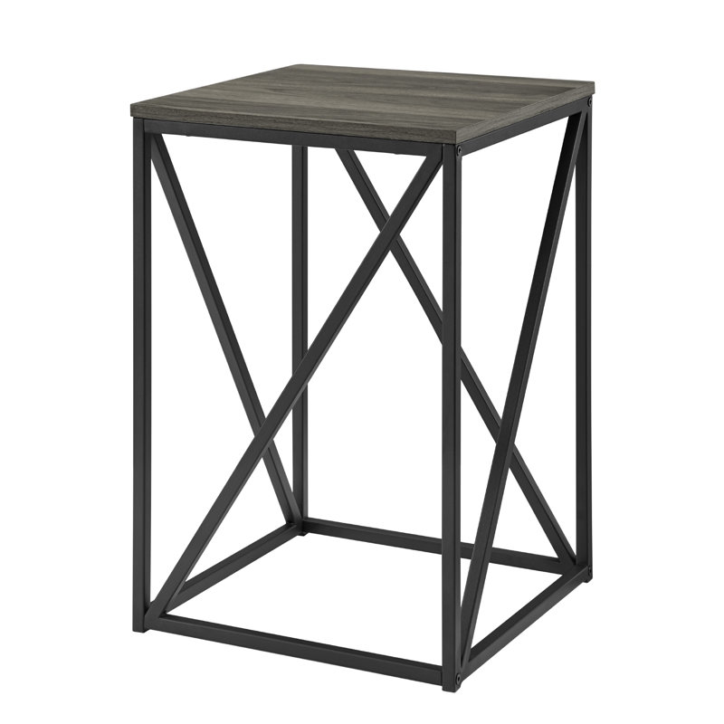 Rieth Frame End Table, Slate Grey