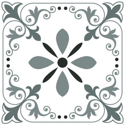 24 po X 120 po Revêtement de sol en feuille de vinyle auto-adhésif 4 mil blanc, coupé à la longueur, rouleau de plancher 5 motifs