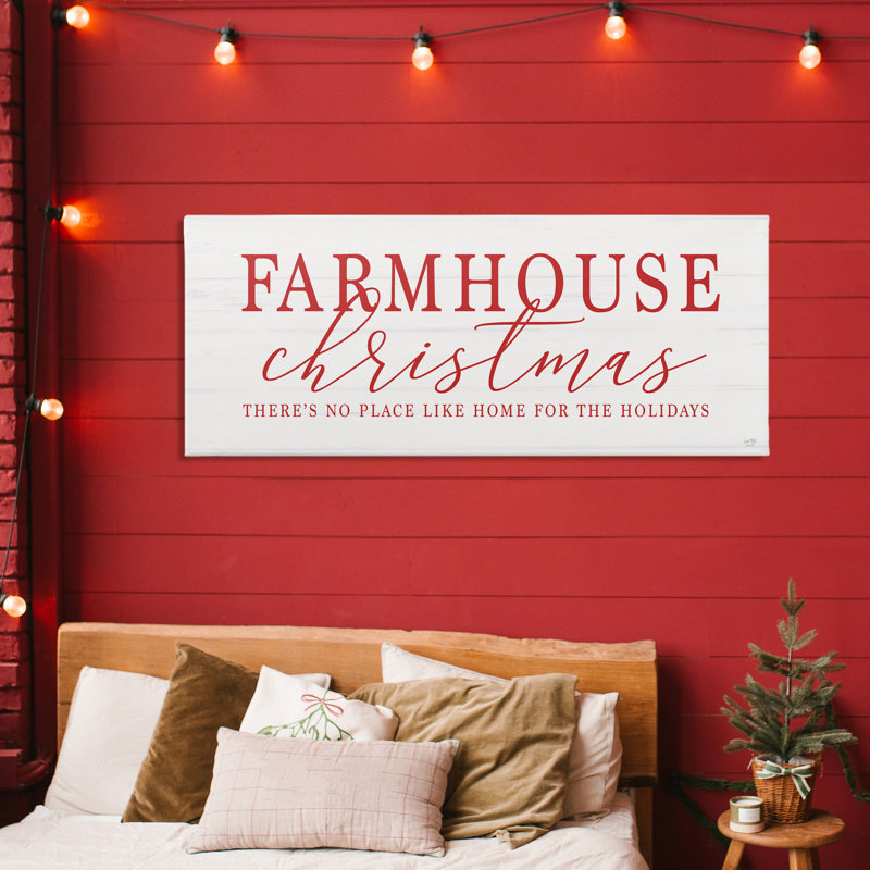«Farmhouse Christmas No Place Like Home», par Lux + Me Designs, H 17 po x l 40 po