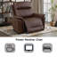 Fauteuil inclinable électrique 42 po en cuir respirant avec lumière DEL et port USB