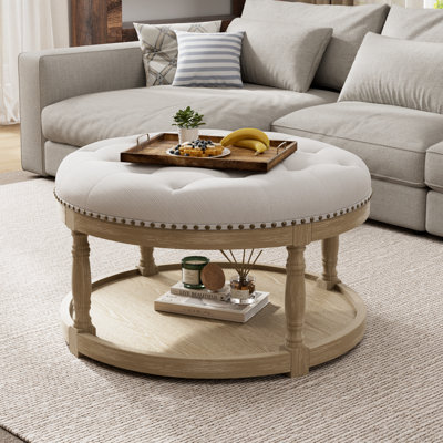 Repose-pieds rond avec rangement l 33 po Cristan