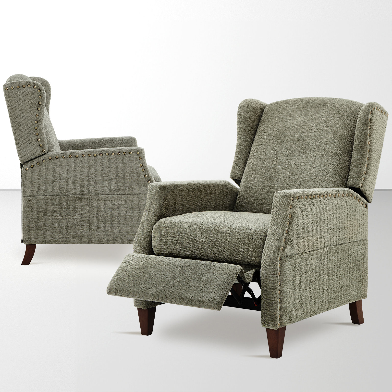 Audrie Upholstered Recliner Set of 2