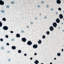 Coussin décoratif bleu crème Lavish Dots, 20 po x 20 po
