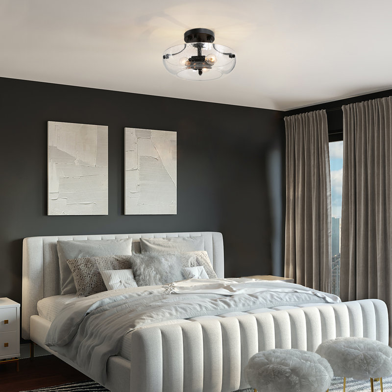 Adia Glass Semi Flush Mount