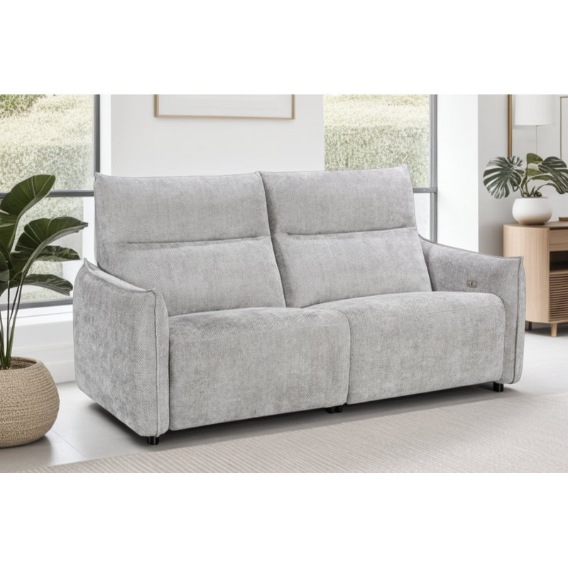 Chenille Electric Reclining Sofa, 3