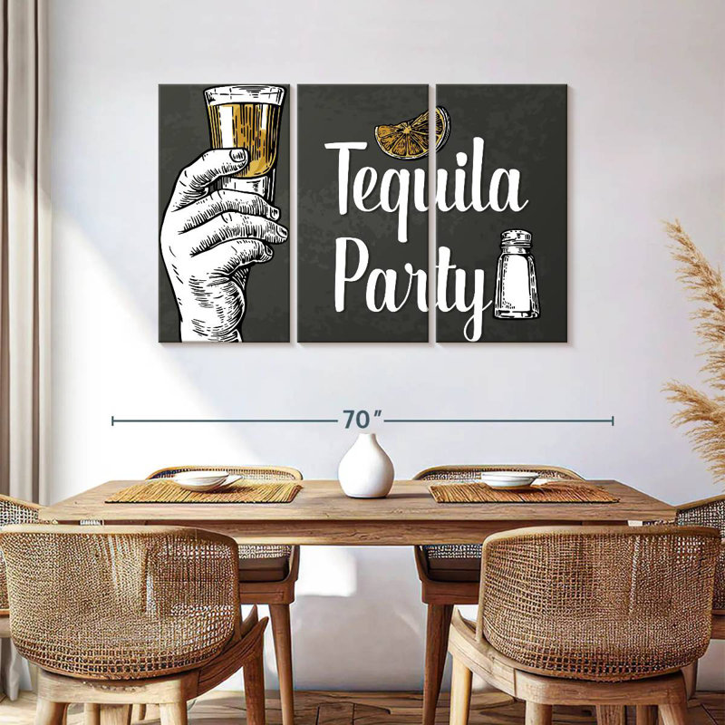 Kema Tequila Party Typography Wall Sign, 36" H x 57" W