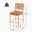 Ensemble de 2 tabourets de bar en bois Rieti