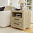 21.5“ W Nightstand, Farmhouse End Table with 2 Drawers & Open Storage