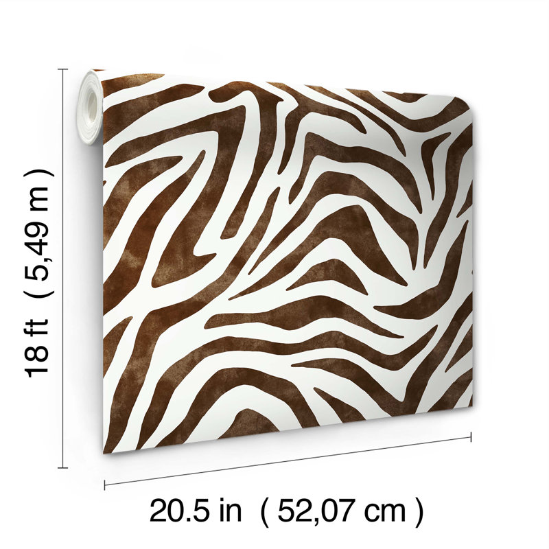 Papier peint adhésif RuZebra, Brun