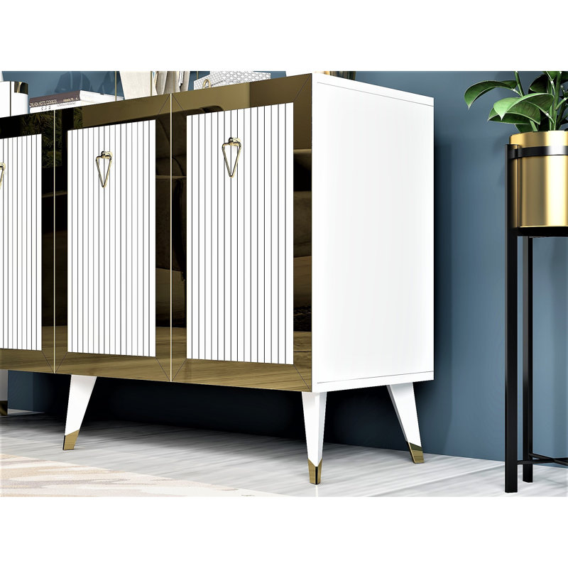 Olivia 150cm Console Table, Gold