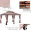 Pavillon de jardin en acier 10 pi x 13 pi, kaki, pour la construction d'extérieur kaki pour l'extérieur et la terrasse, pelouse