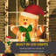 Décoration de Noël gonflable en forme de pain d'épice de Noël 6 pi avec décoration de lumières à DEL pour l'extérieur