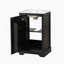Meuble-lavabo de 20 po avec lavabo, armoire de salle de bain avec porte à fermeture douce, support de rangement et tablette réglable, noir