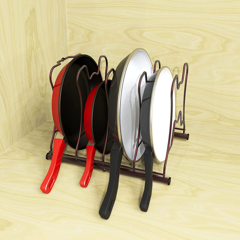 Metal Rectangle Free Standing Pot Rack, Bronze
