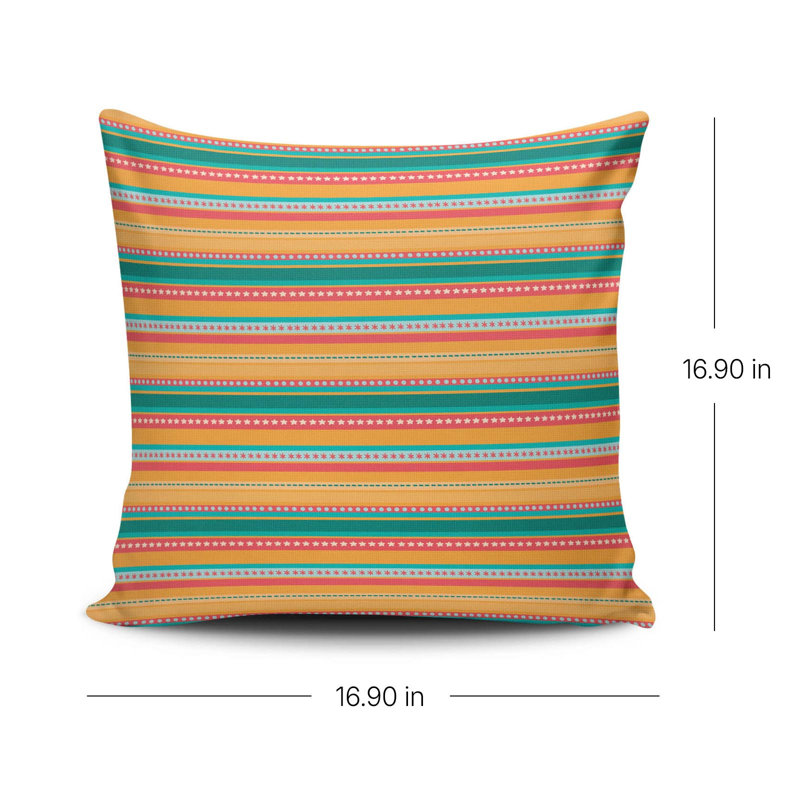 Housse de coussin décorative, 17 x 17 pouces, 50% coton / 50% polyester | Lavable à la machine à 104 ° F, repassable, fermeture à glissière dissimulée | Parfait pour le salon, la chambre à coucher et la décoration intérieure élégante
