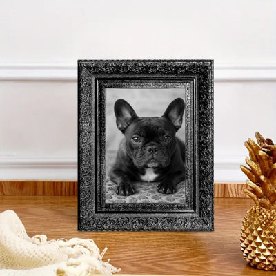 Cadre photo noir traditionnel 3 pièces pour décor de photos 5 "x 7"