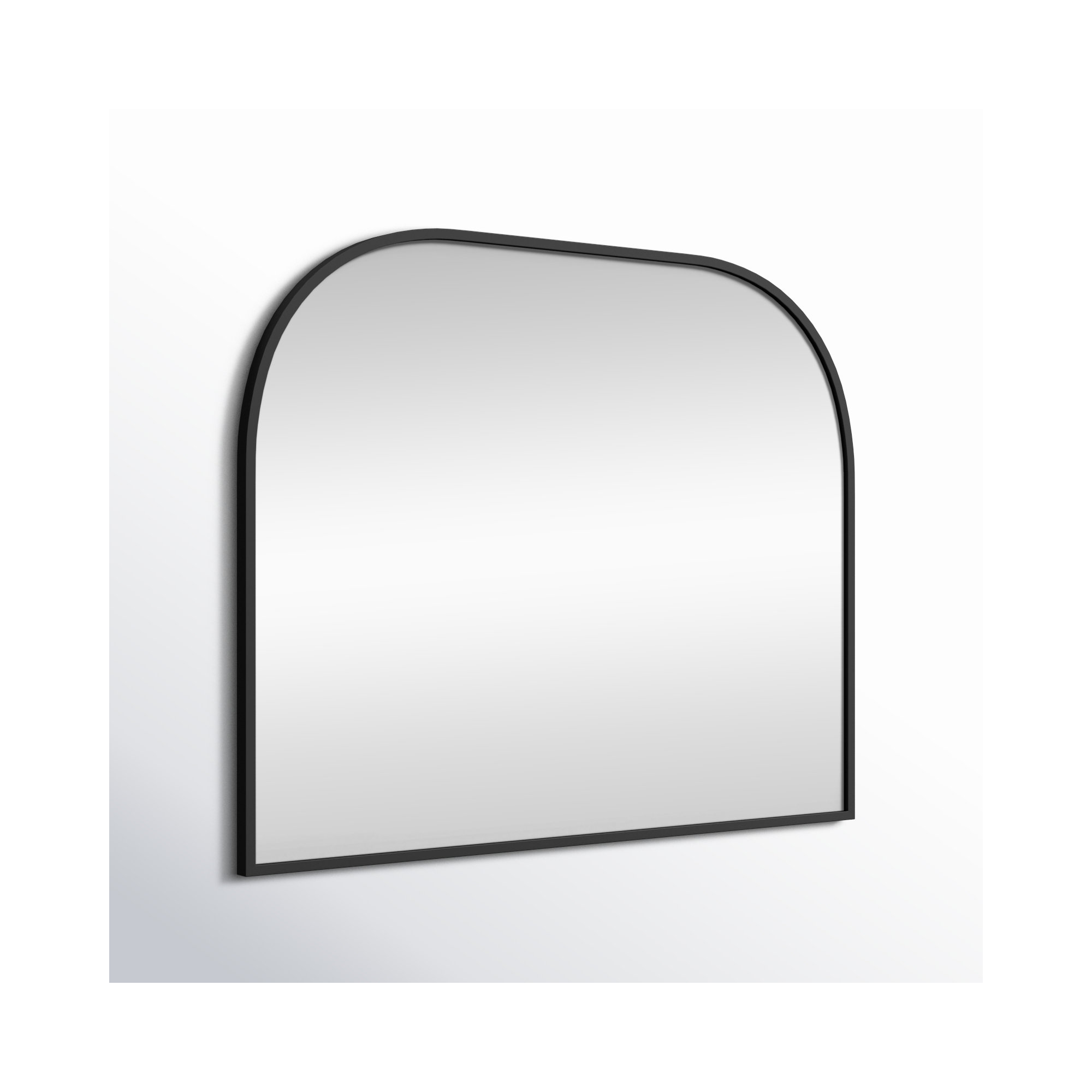 Sabine Metal Wide Arch Wall Mirror, 34" x 42", Black