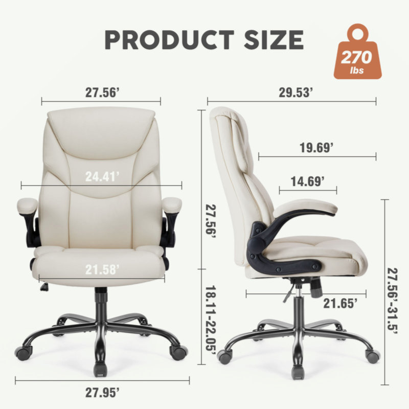 Aradhya Executive Chair, White