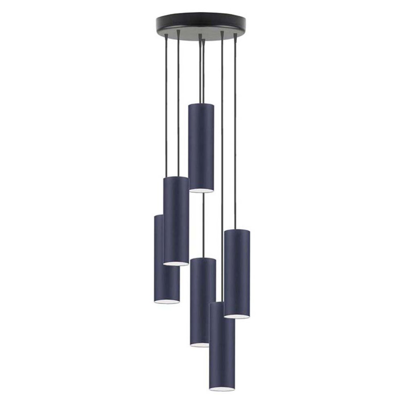 Denegal 6 - Light Cluster Pendant, Navy Blue, Black