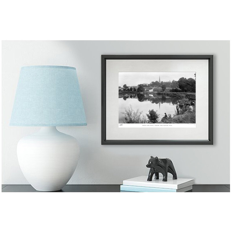 Ross-on-Wye, From The River 1914 by Francis Frith - Single Picture Frame Print, 28cm H x 36cm W x 2.3cm D