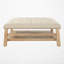 Table basse carrée avec repose-pieds, repose-pieds rembourré et garniture cloutée-1993410347
