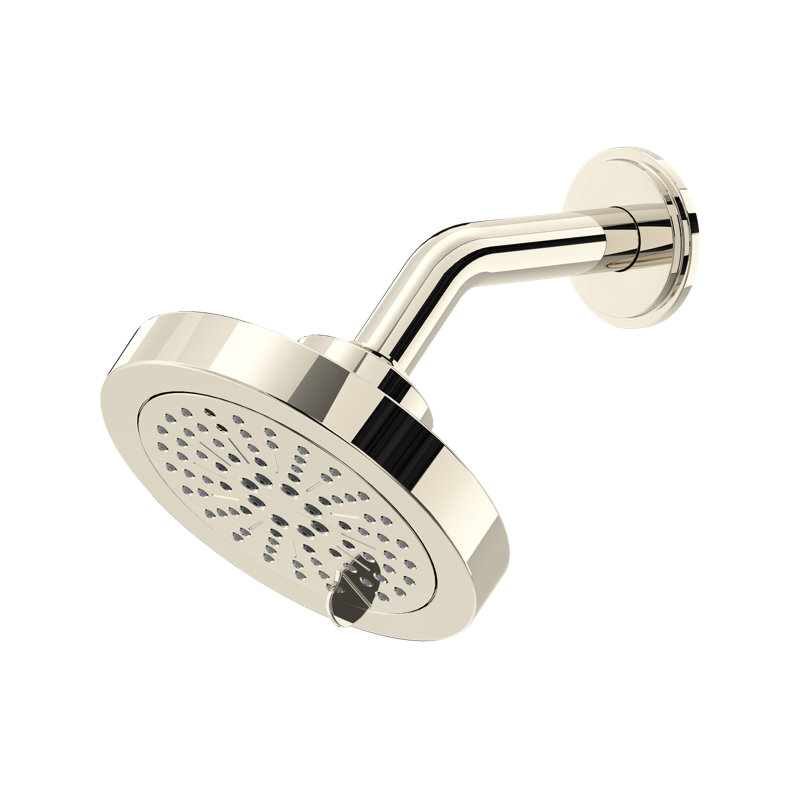 5" 6-Function Showerhead With Arm, Brushed Gold, 1.5 GPM