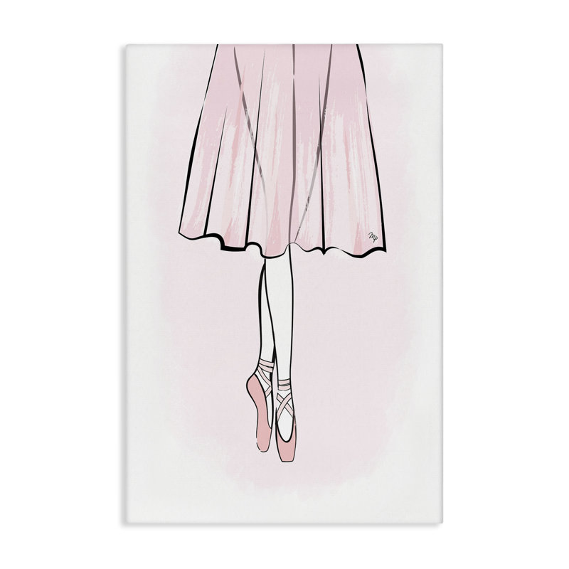 «Dress & Ballet Shoes», art mural sur toile par Martina Pavlova, H 24 po x l 16 po