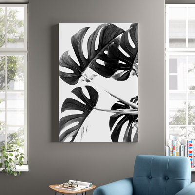 Monstera noir et blanc - impression